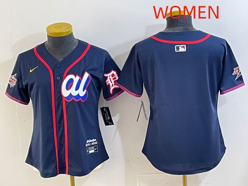 Women 2025 Detroit Tigers Blank Drak Blue All star Nike MLB Jersey style 02->tampa bay rays->MLB Jersey